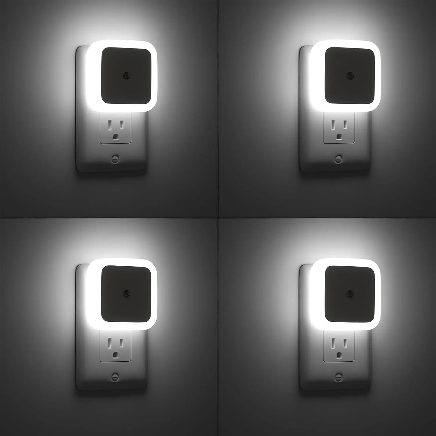 ,   Plug into Wall 4-Pack, Nightlight Plug in  , Dusk to Dawn  Lamp Led   for Bedroom, Bathroom, Hallway Warm White color indoor home room party valentine aurora projector night  romantic nightstand torch neon accent light Star Curtain Lights
