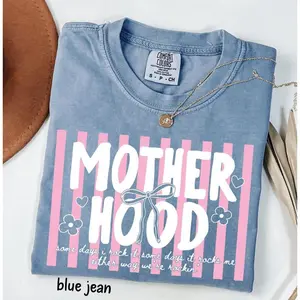 Comfort Colors Retro Motherhood T Shirt, Trendy Mama Shirt, Mom Life Tee, Mom T Shirt, Cool Mom Club Shirt, Mothers Day Gift