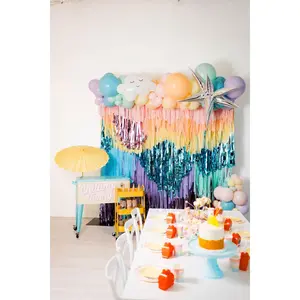 Candyfloss Rainbow Delight Fringe Backdrop