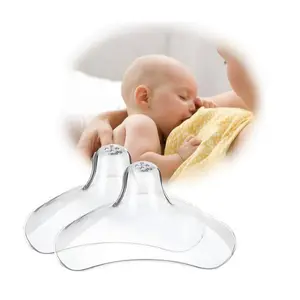 20MM Breastfeeding Shields, Soft BPA-Free Reusable Silicone Shell Guards (2 Count) - Supports Latch Difficulties, Flat/Inverted Nipples - Baby & Maternity Nursing Gift