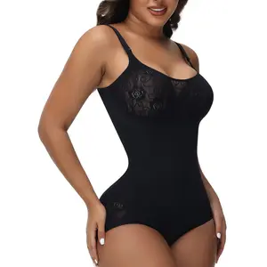 ChicCurve Women's Shapewear Bodysuit - Breathable Lace Detailing, Adjustable Straps, All-Day Comfort, Invisible & Seamless for Fitted Outfits - Womenswear