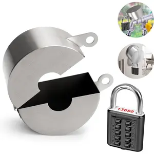Outdoor Faucet Lock Device kit 304 Stainless Steel Faucet Cover with Code Lock uesd for Outside Faucet Gate Valve Lockout Device