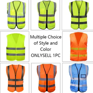 High Visibility Reflective Safety Vest for Men and Women, Front Zipper Design, Ideal for Everyday Use, Reflectors, Work Safety Vest
