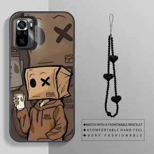 Xiaomi Redmi NOTE 10S Headset boy with bracelet combination outfit phone Case For Xiaomi Redmi NOTE 10S with PET Shock proof design perfect for popular