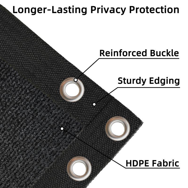 Large Rectangular Outdoor Shade Sail Canopy - Heavy-Duty UV & High Quality HDPE Fabric, 90%25 Blockage Privacy Screen with Black Frame Design, Easy Installation for Patio, Pergola, Garden, Backyard - All-Weather Durable Sun Shade Cloth (Black)