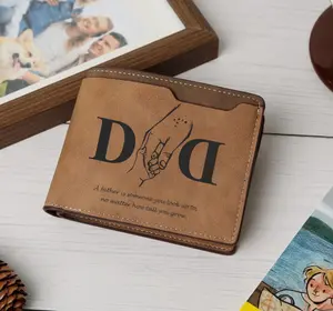 A Father is Someone You Look Up To Engraved  Wallet, Father's Day, Gift, Dad, Meaningful ,Personalized, Cherishes, Family, Sentimental, Unique, Love Craft leather wallet,Slim Wallet,Minimalist,Men’s Wallet,Card Holder,Trendy 2025,Luxury