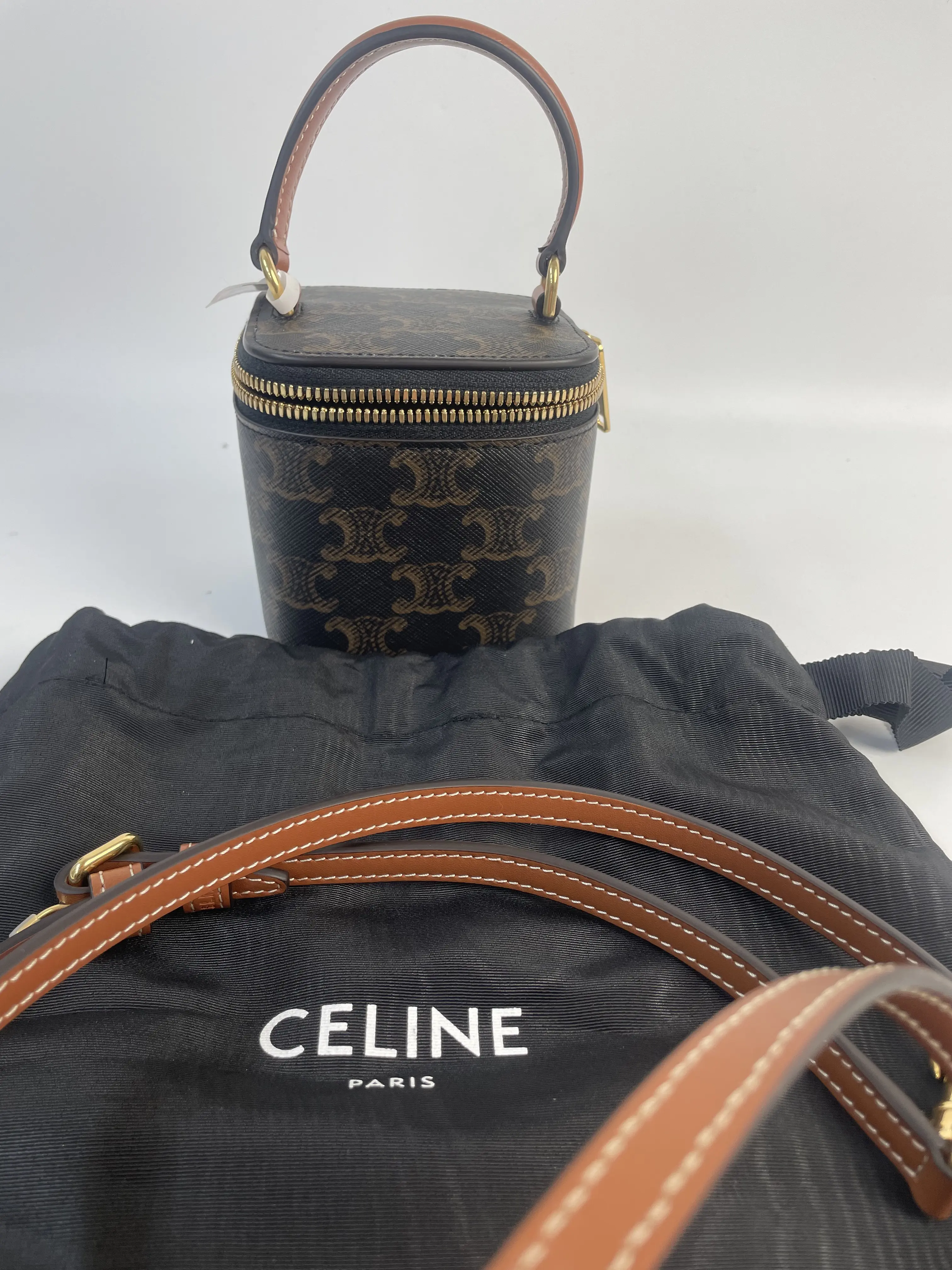 Pre-owned Celine leather Crossbody Bags MINI VANITY CASE 【BF 12Z】 JX19990