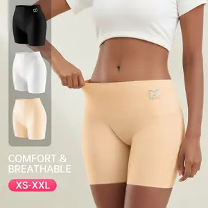 Nylon High-Waist Seamless Shaping Safety Shorts for Women Anti-Exposure Boxer Briefs