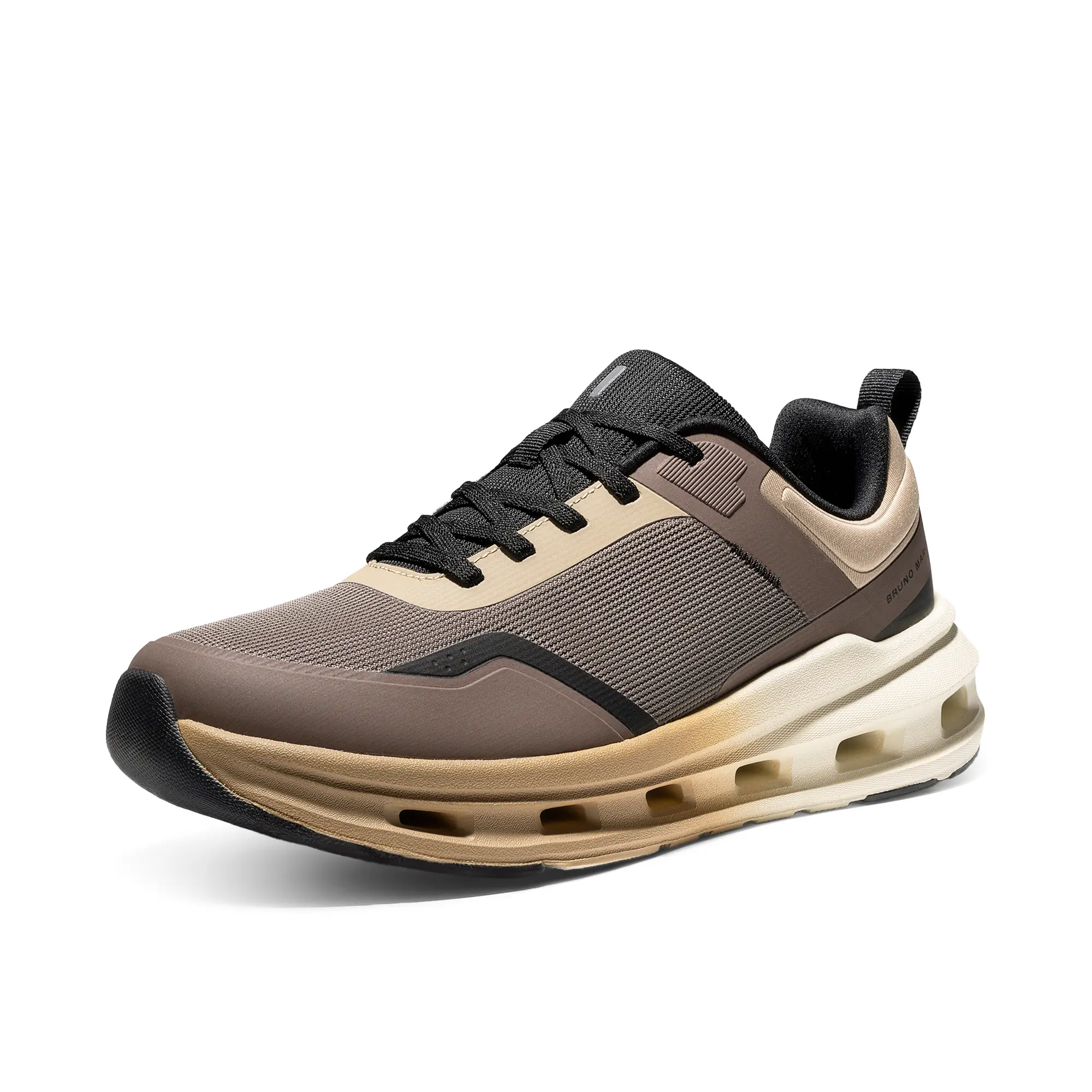 【BRUNO MARC Anniversary】 Men's Casual Knit Sneakers - Lightweight Cushioned Go Walk Shoes with Secure Lace-up and Textured Sole tiktokshopbacktoschool, Mens Shoes, Casual Trainers, Knit Fabric, Laces Casual Trainers