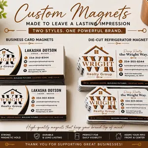Custom Personalized Magnets - Business Card & Die-Cut Logo Options for Small Businesses