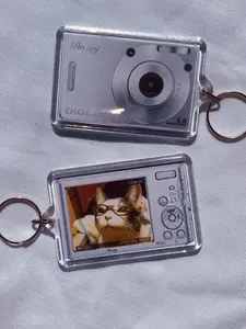 Custom Digital Camera Keychain – Personalized Phone Charm for Kpop, Anime, Celebrity & Friendship Gifts