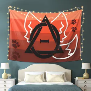 This Catkin Therian cover tapestry, personalized print, easy to install, suitable for bedroom, dorm and outdoor decoration, music room decoration, Halloween gifts.