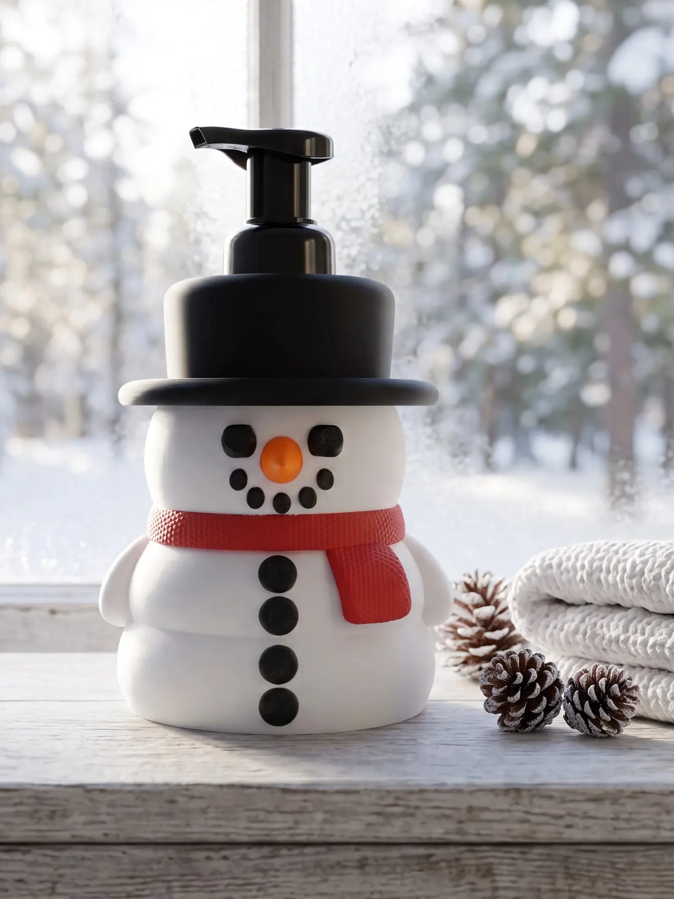 Snowman Soap Holder – Winter & Christmas Bathroom Décor