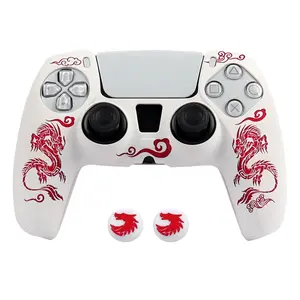 Silicone Protective Case Cover For Playstation 5 Controller Skin Gamepad Games Accessories For PS5 Control with Joystick Caps Console Accessory