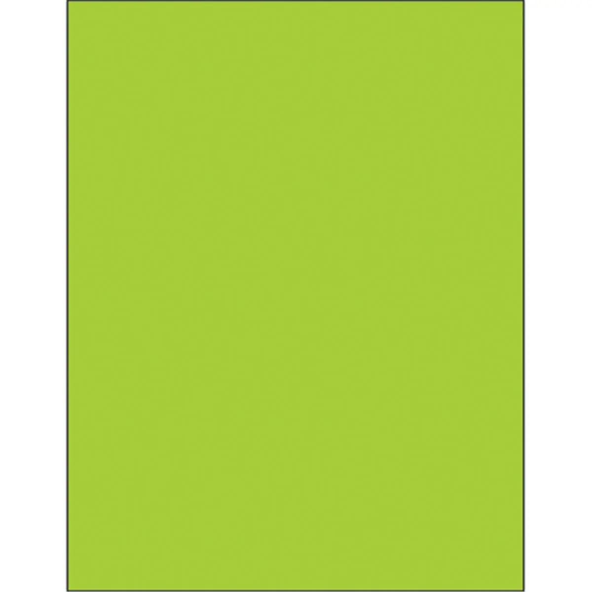 Box Partners LL185GN Fluorescent Green Rectangular Plastic Laser Labels - 8.5"w x 11" H, 100-Pack, Permanent Glue, Label Printing Compatible with Laser & Ink Jet Printers, Ideal for Corrugated Surfaces & Glass, Laser & Inkjet