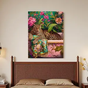 Framed Canvas 1pc for Man Deers Full Moon Autumn Forest Canvas Art - Wooden Framed  Fade-Resistant Wall Decor, Classic American Art Deco Style for Indoor/Outdoor Use in Living Room, Bedroom, Office - Unique Holiday Gift for Family Gatherings & Partie