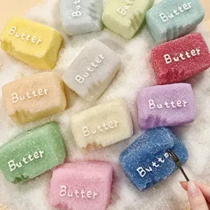 6-Color Sugar Butter Squishies Toys Blind Box, Slow-Rising Food-Grade Silicone Squeeze Item for Adult Stress Relief Surprise Fidget