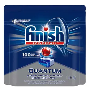 Finish Quantum Powerballs Dishwashing Detergent Gel Tabs 3.52 Lb, 100 Tabs