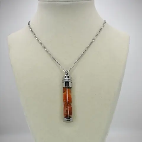 Carnelian Moon Water Necklace