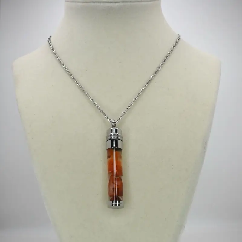 Carnelian Moon Water Necklace