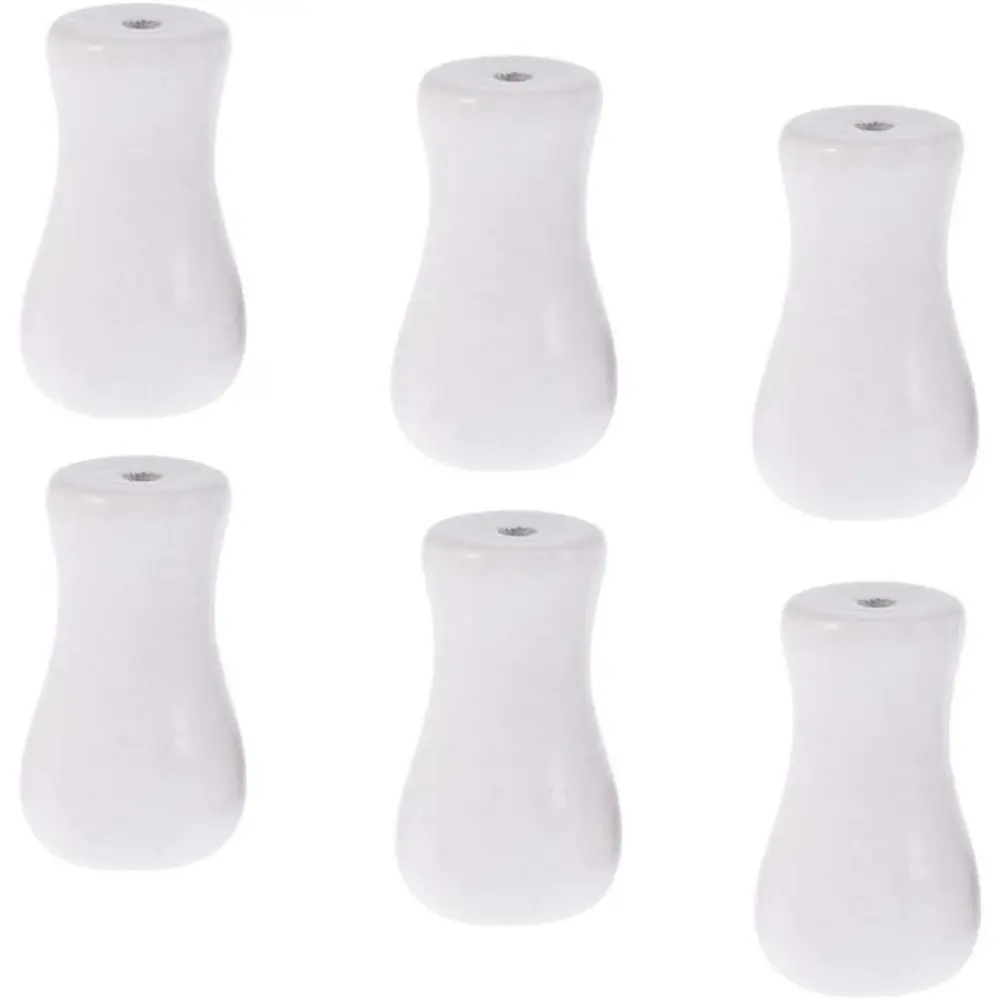 White Wood Blind Tassels - 6 Pack, DIY, Easy-to-Install for Window Blinds, Curtain Craft, Blind Tassel