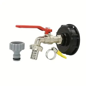 IBC Tote Tank Hose Adapter Connector, S60X6 To 16mm Nipple, Universal Garden Hose Quick Connect Faucet for Outdoor Rainwater Collection Bucket Valve Accessories