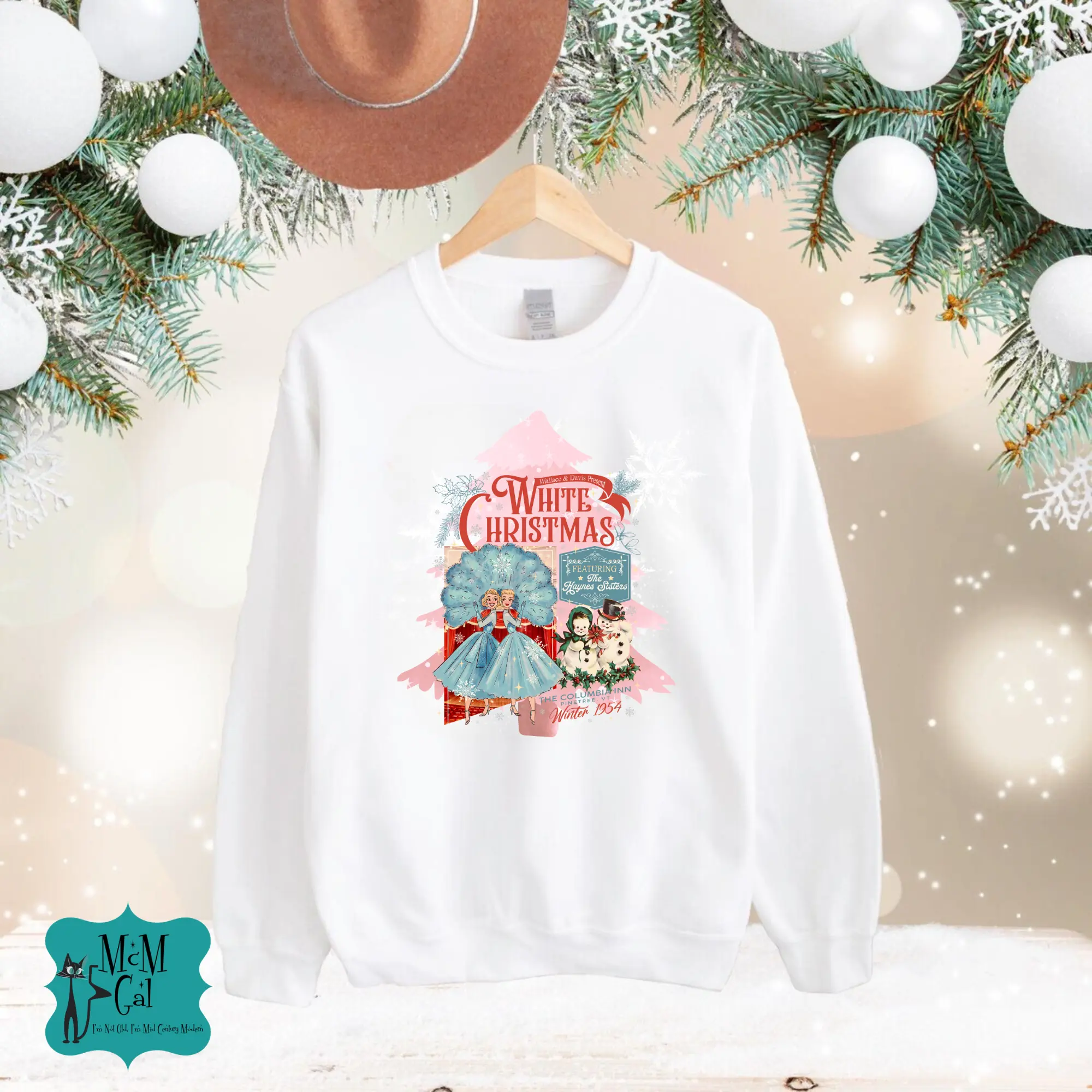 Sister Sister Festive 'White Christmas' Unisex Crewneck Sweatshirt - Cozy Holiday Apparel