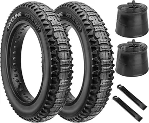 Hycline Ebike Replacement Fat Tire: 20x4.0 Inch Heavy Duty Folding Electric Fat Tires, All-Terrain High-Density Bicycle Tires for Street or Trail Riding