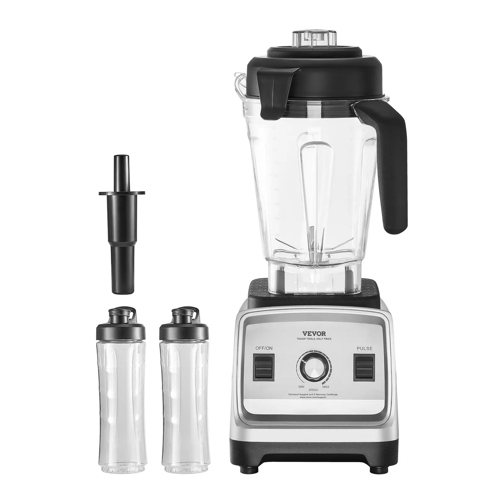【Summerfinds】VEVOR High-Speed Professional Blender, 85oz 1400W Powerful Motor Multi-Functional Food Processor with 2 Bottles, for Smoothies, Ideal for Kitchen Use, Two Bottles