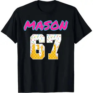 Cotton Mason 67 Baseball Meme Slang Viral Trend T-Shirt