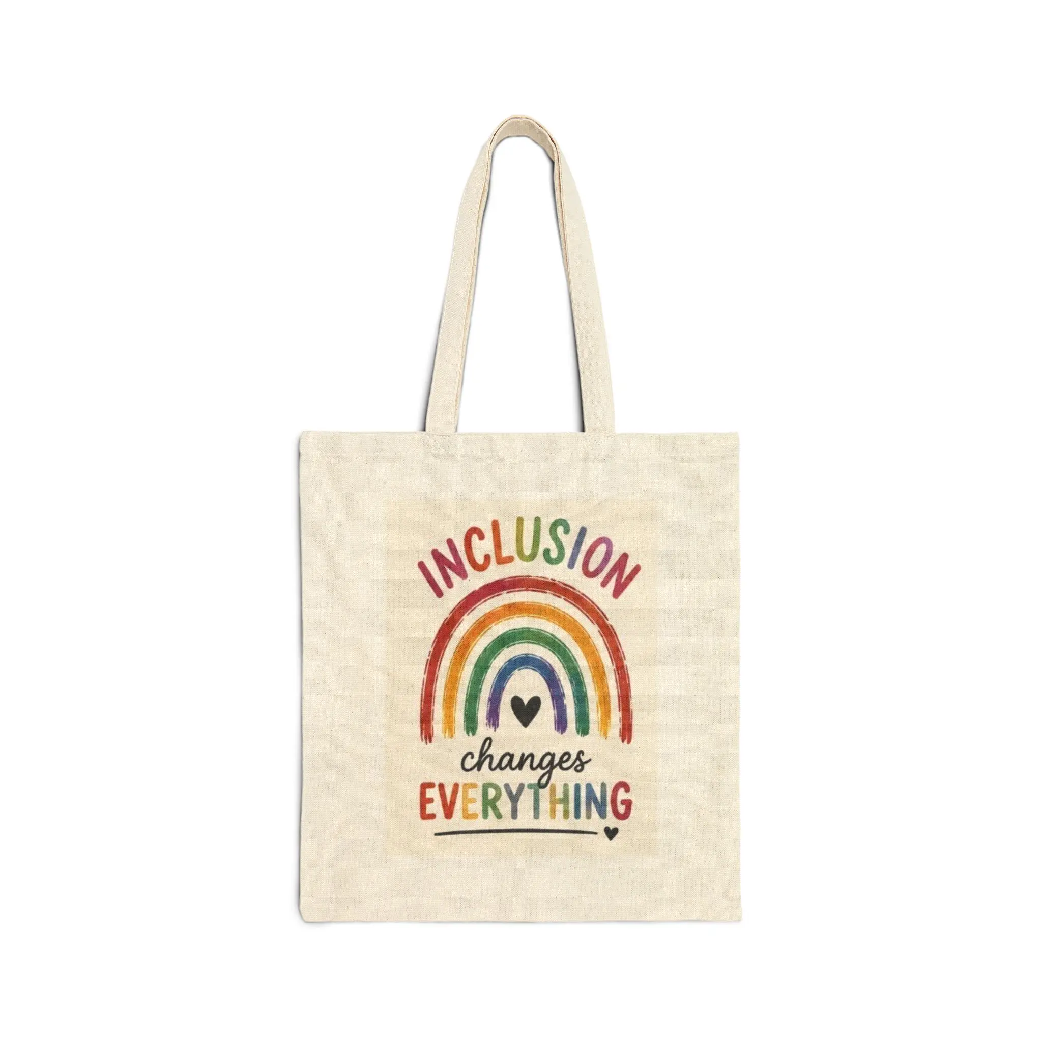 Inclusion Changes Everything Tote — 'Embrace Different, Celebrate Unique' Canvas Bag