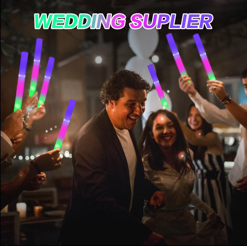 LED Glow Sticks 70-Pack - Multi-Color 3 Dynamic Modes Battery Operated Party Supplies for Festivals Raves Weddings & Holidays Perfect Party Favors Decor Gifts for BF GF & Festive Celebrations Halloween Favors Colorful Magical