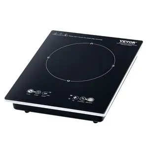 VEVOR Portable Induction Cooktop, 1800W Electric Induction Burner with 9 Temperature Settings, Countertop Induction Hot Plate with 4H Timer, 24H Reservation, Child Lock, Easy to Clean, for CookingVEVOR Super Brand Day
