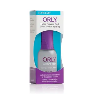 ORLY 'Won't Chip' Chip Resistant Topcoat | Nail Treatment that helps prevent nail color from chipping | 0.6 fl oz Manicure Nail Care