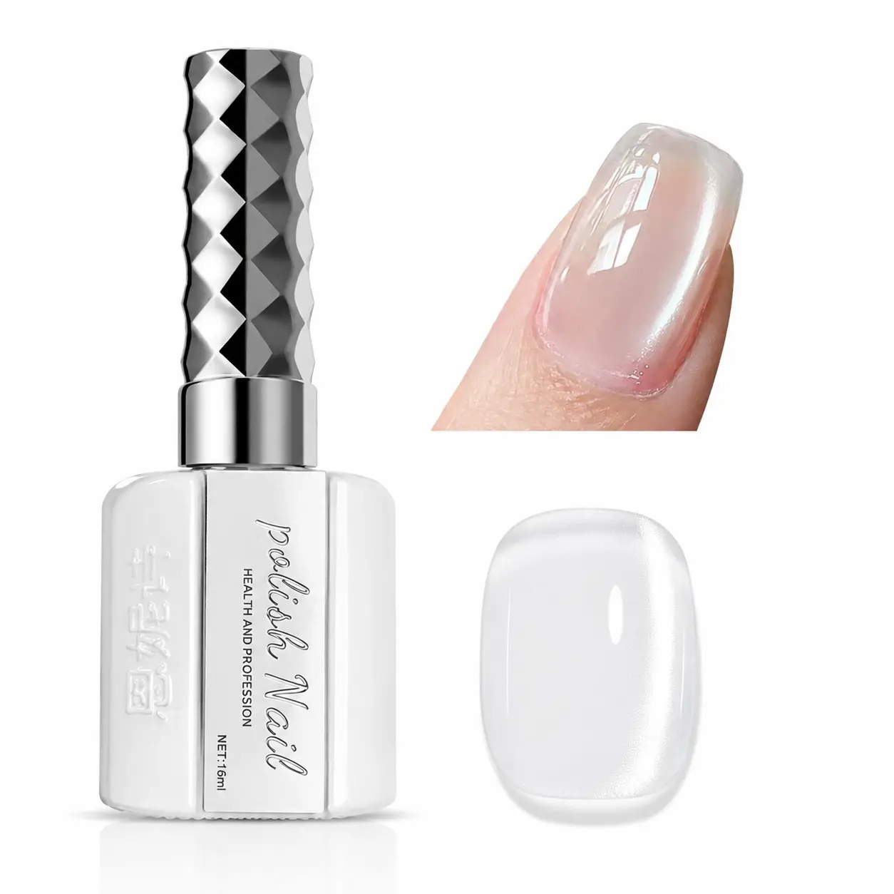 ANNIES Jelly Clear Water Cat Eye Gel Polish 16ml – Magnetic UV Gel Soak Off Nail Gel for Trendy Nail Art, Jelly Nail Looks and Salon Manicure coat professional glitter