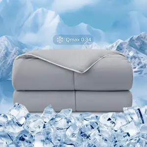 Cooling Blanket for Hot Sleepers | Stay Cool All Night, No More Night Sweats! Lightweight & Machine Washable Grey
