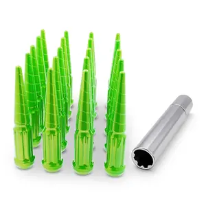 EZAccessory 12x1.25 Thread Spiral Spike Lug Nut Set with Twisted Tip Design Bulge Acorn