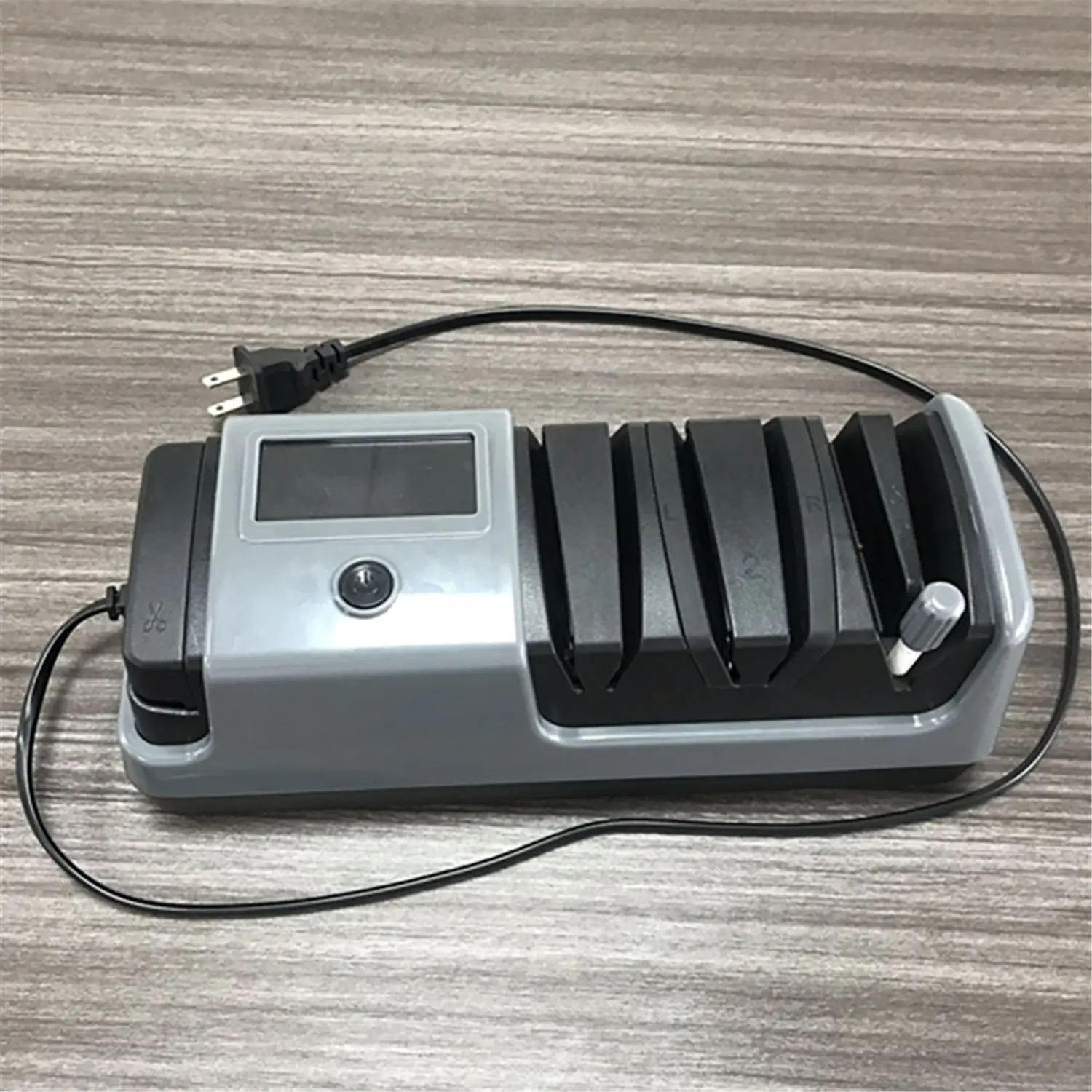 5 in 1 Electric Knife Sharpener with 100% Diamond Abrasives 3 Adjustable Speeds for Kitchen Knives Straight/Serrated/Kitchen Knives Scissors