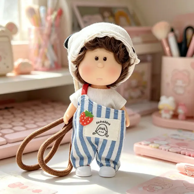 14CM Mini Spanish Potato Doll Keychain Cute Patata Doll Bag Charm Articulated Mini Doll Pendant Wedding Toss Favor Kawaii Healing Toy Gift