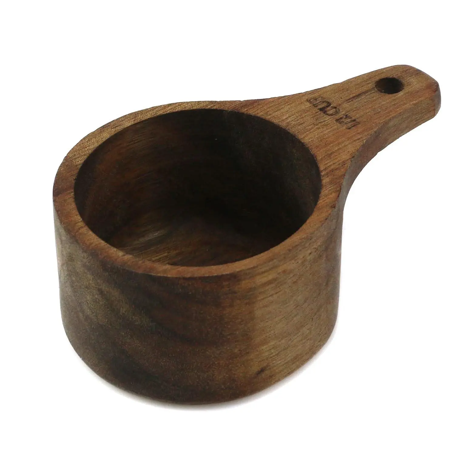1Pcs 1/2 Cup Wooden Measuring Cup,Natural Wood Measuring Cups,Wooden Measuring Cup,Wooden Measuring Cups For Cooking,Wooden Baking Measuring Cups