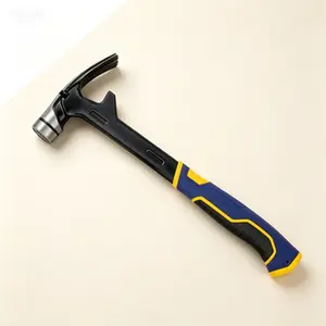 24oz Steel Framing Hammer, Demolition Hammer with Magnetic Nail Starter, Heavy Duty Demolition Tool for Framing & Construction, Anti-Slip Grip Hickory Handle, Shock Reduction Grip, Ergonomic Design