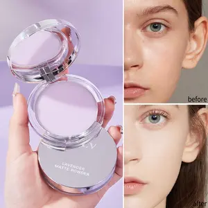 TVLV Lavender Setting Powder, Waterproof Sweatproof Natural Nude Makeup, Long-Lasting Loose Powder, Perfect for Daily Use