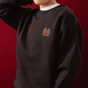 99Ranch Embroidered Crewneck S/M/L/XL CLassic Minimalist Pullover - Casual & Cozy Tops