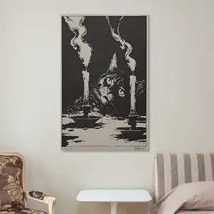 Cats and Smoke Guardians Cat-Themed Fantasy Wall Art Posters Personalized Cat Posters Fun Animal Decorative Paintings Modern Living Room Wall Art Ideal Gift Choice