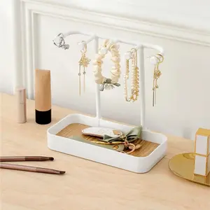 Jewelry Storage Rack with Tray, Necklace Display Stand for Necklaces, Bracelets and Earrings, Jewelry Organizer for Rings and Watches, Jewelry Box, Jewelry Storage Unit