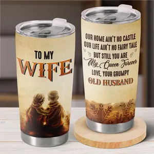 Perfect Gift for Wife – 20oz Tumbler for Wife from Husband, Ideal for Christmas Wedding Anniversary Birthday, Unique "To My Wife" Gift Idea, Romantic Present for Her, Great Birthday Gift for Women