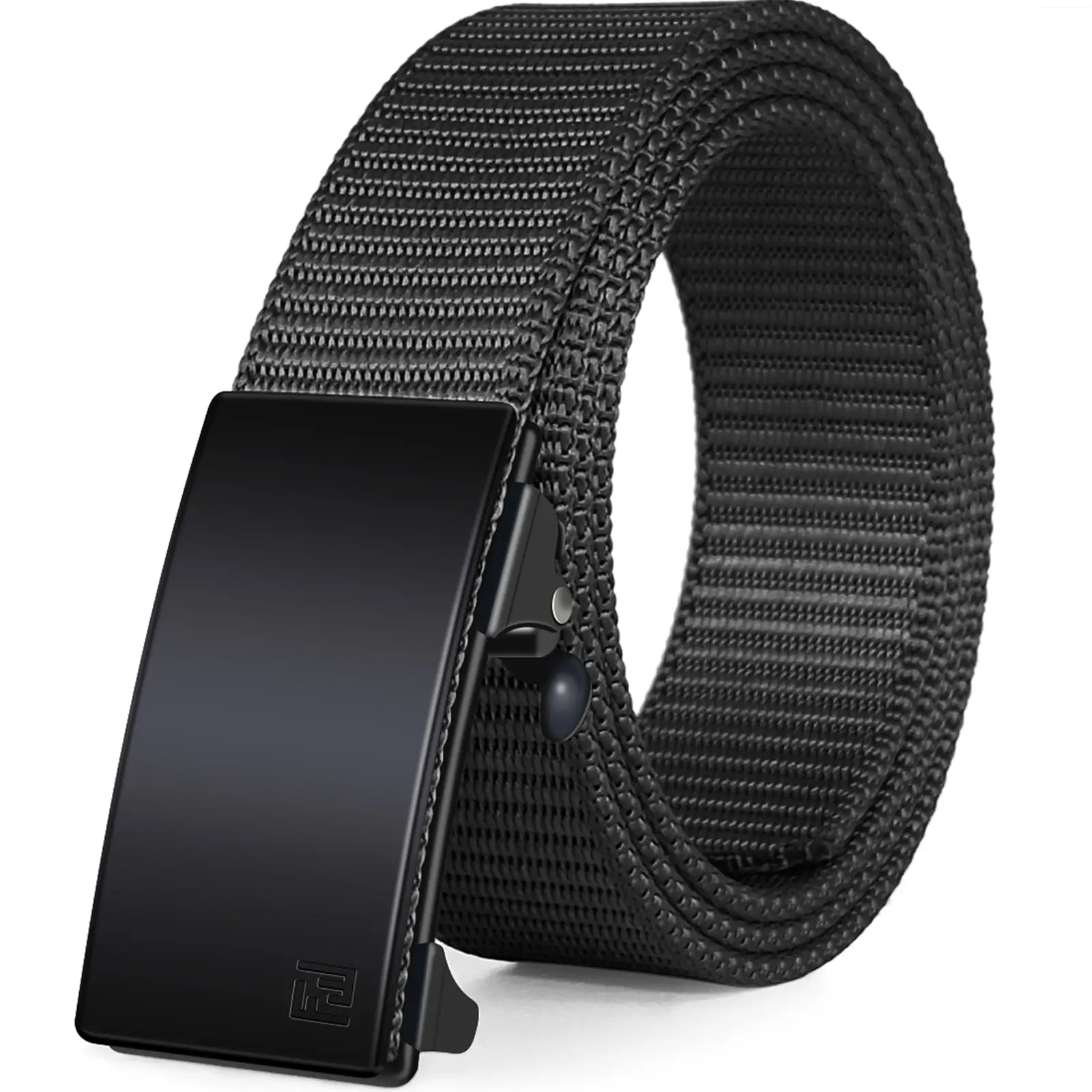 FLASH SALE! Black Fairwin Men's Ratchet Belt - 2025 Micro-Adjust Auto Buckle - Lightweight Nylon Golf/Casual Strap - TikTok for Travel & Workout