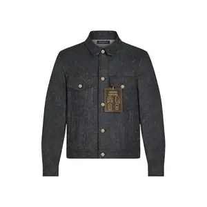 1004601 Louis Vuitton Monogram DNA Denim Jacket Black