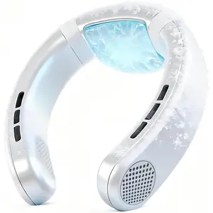 Neck Fan Rechargeable with Semiconductor Cooling Plate, 7000mAh Portable Neck Air Conditioner 3+ Hours Battery, 360g Lightweight Wearable for Travel Hot Flashes Outdoor