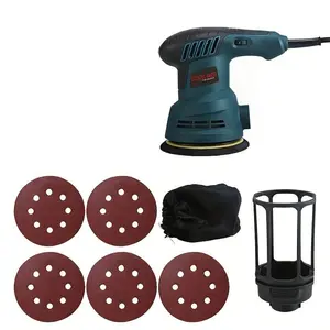 US Plug Mini Electric Sander Adjustable Speed Grinder Paint Wall Putty Polishin Tools Woodworking Wood Furniture Flat Sandpaper Machine ,Low Vibration